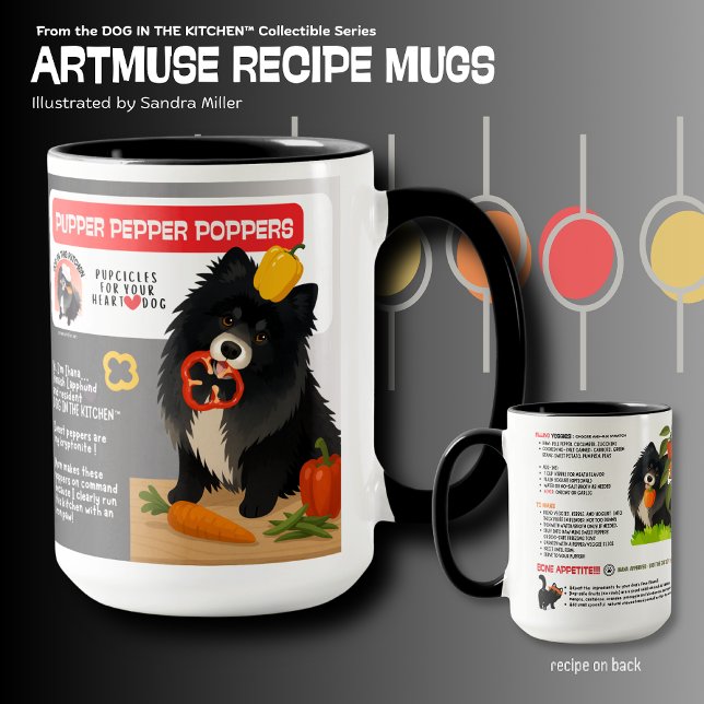 PUPPER PEPPER POPPERS Dog treats  Art Muse Recipe  Mugg (Skapare uppladdad)
