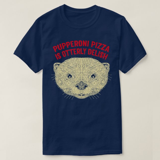 Pupperoni Pizza är ett utsökt mathav utanför Älska T Shirt (Design framsida)