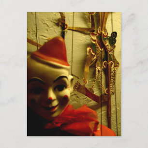 Puppet Ansikte Vykort