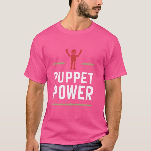 Puppet Mastery Shadow Play Ventriloquist Performan T Shirt (Framsida)