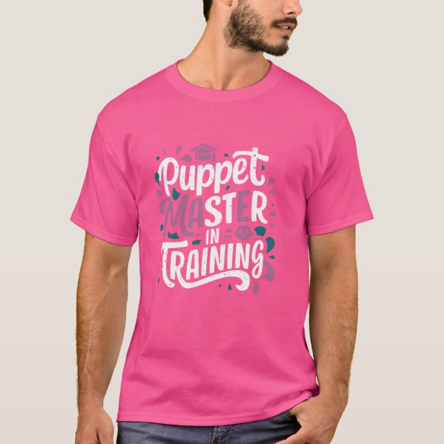 Puppet Mastery Shadow Play Ventriloquist Performan T Shirt (Framsida)