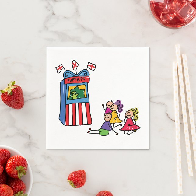 Puppet Show Papper Napkins Pappersservett (Skapare uppladdad)