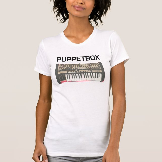 Puppetbox tangentbordlogotyp (damer) t shirt (Framsida)