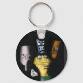 Puppets in the dark ( Erica Crooks puppet art ) Nyckelring