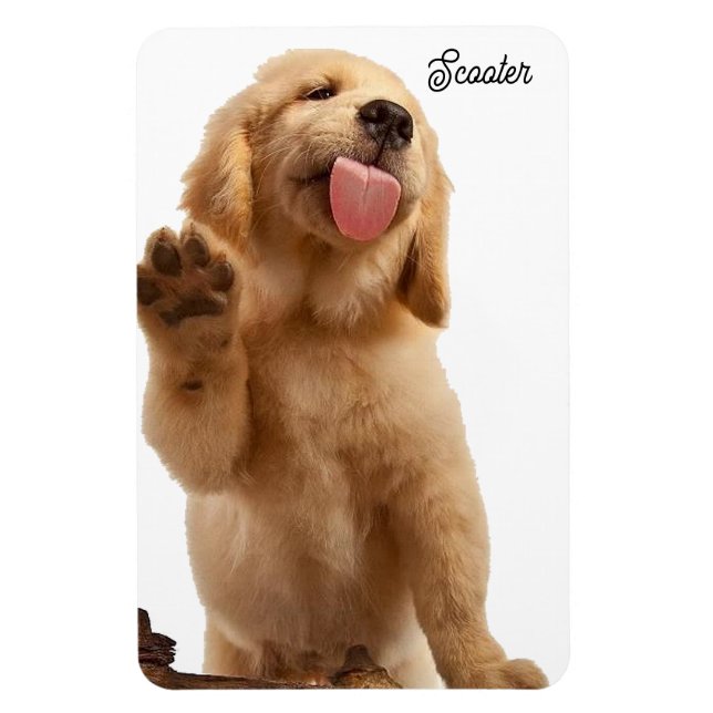 Puppfoto Lägg till Namn 4 x 6-kylskåp Magnet (Vertikal)