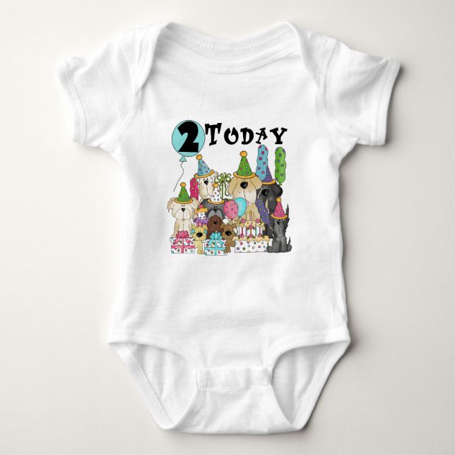 Puppies 2:a födelsedag Bash Tshirts och Gifts (Framsida)