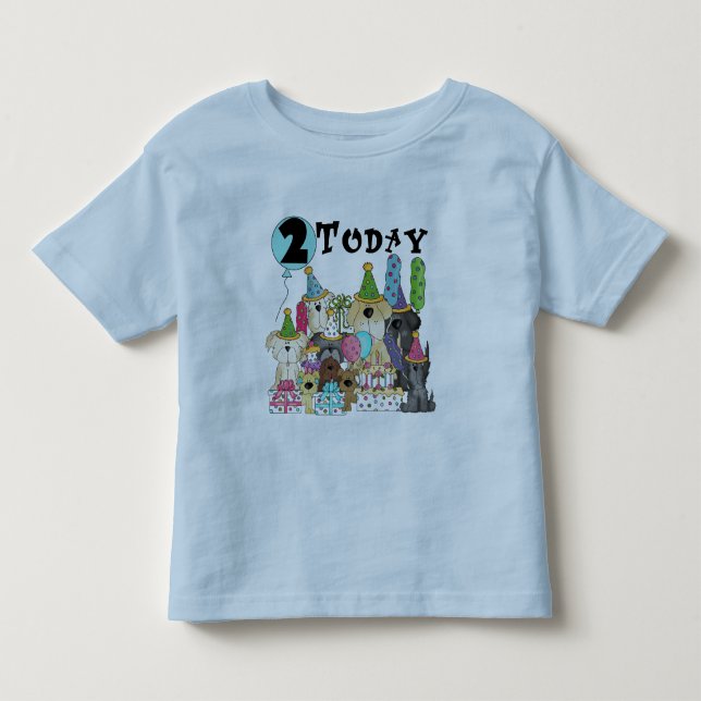 Puppies 2:a födelsedag Bash Tshirts och Gifts (Framsida)