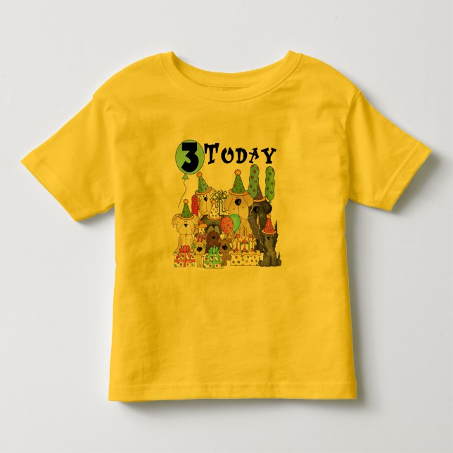 Puppies 3:e födelsedagseftermiddagen Bash Tshirts  (Framsida)