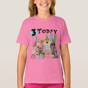 Puppies 3:e födelsedagseftermiddagen Bash Tshirts
