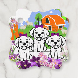 Puppies finare gåvor etiketter