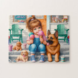 Puppies & Ice Cream Summer Day Family Gift Pussel