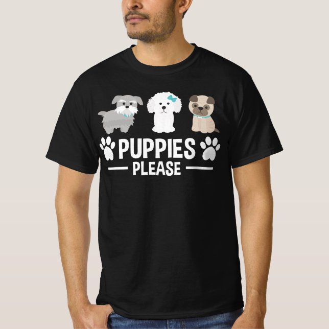 Puppies please t shirt (Framsida)