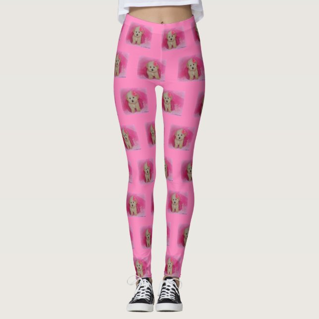 Pupplegeringar av maltipovalster leggings (Framsida)