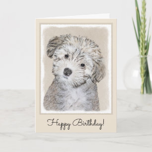 Puppmålning i Havanna - Cute Original Hund Art Kort