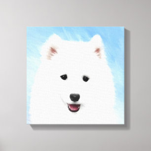 Puppmålning med samopisk färg - Cute Original Hund Canvastryck