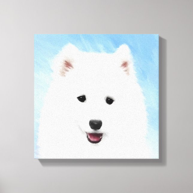 Puppmålning med samopisk färg - Cute Original Hund Canvastryck (Framsida)