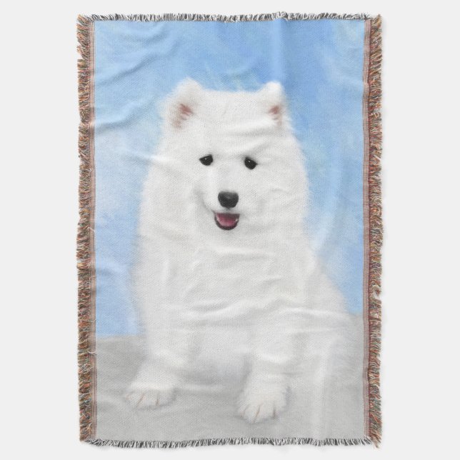 Puppmålning med samopisk färg - Cute Original Hund Filt (Framsidan Vertikal)