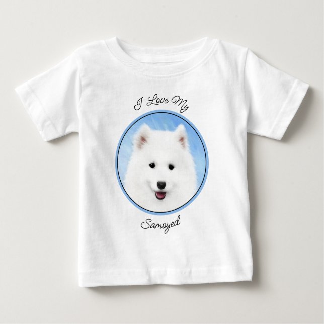 Puppmålning med samopisk färg - Cute Original Hund T Shirt (Framsida)