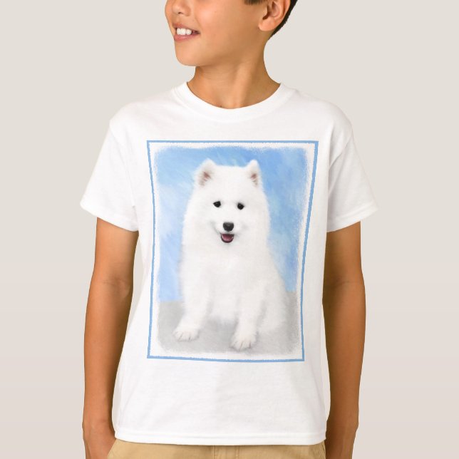Puppmålning med samopisk färg - Cute Original Hund T Shirt (Framsida)