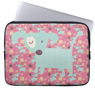 Puppor, stjärnor och blommor laptop fodral