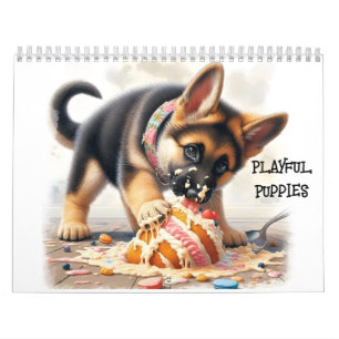 Puppor tolv månader kalender