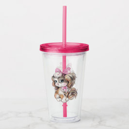 Puppy Acrylic Tumbler Take Away Mugg