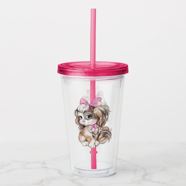 Puppy Acrylic Tumbler Take Away Mugg (Framsida)