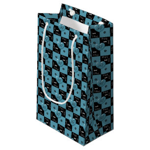Puppy Älskare Checks Blue 02-GIFT BAG S