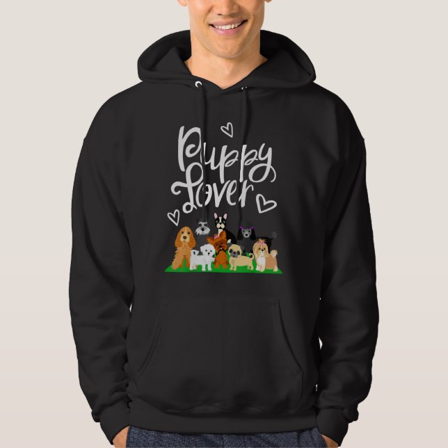 Puppy Älskare Hoodie (Framsida)