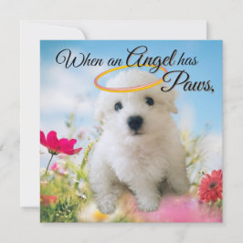 Puppy Angel Flat Card