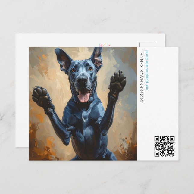 Puppy announcement vykort (Fram/baksida)