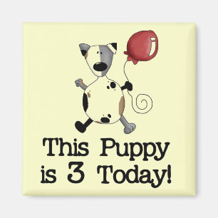 Puppy är 3 dagskjortor och gåvor magnet