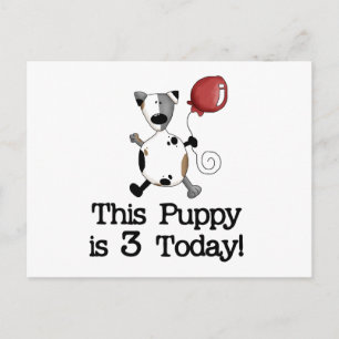 Puppy är 3 dagskjortor och gåvor vykort