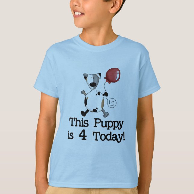 Puppy är 4 dagskjortor och gåvor tee shirt (Framsida)