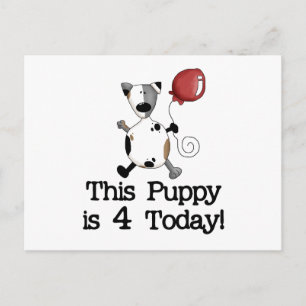 Puppy är 4 dagskjortor och gåvor vykort