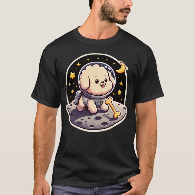 Puppy Astronaut T Shirt (Framsida)