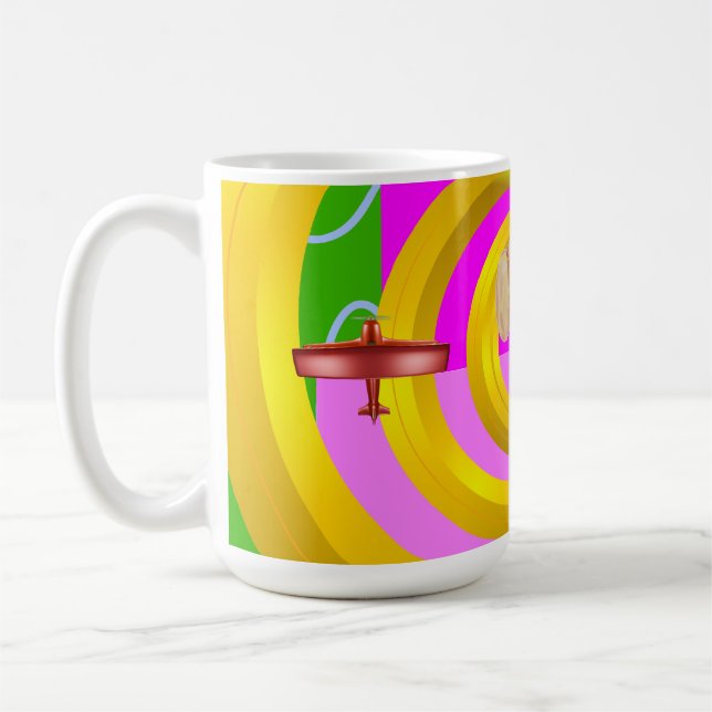 Puppy Aviation Anime Kaffemugg (Vänster)