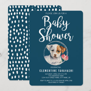 Puppy Baby Shower Inbjudningar