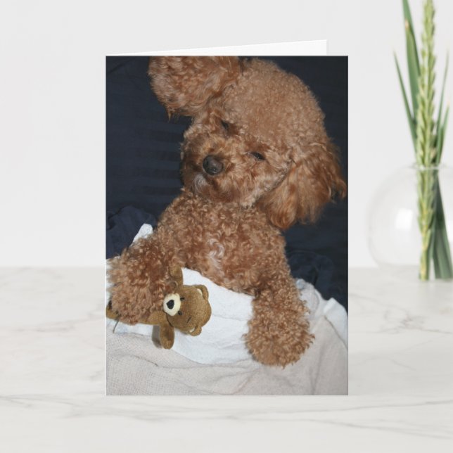Puppy Birthday Card Kort (Framsida)