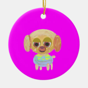 Puppy Birthday Julgransprydnad Keramik
