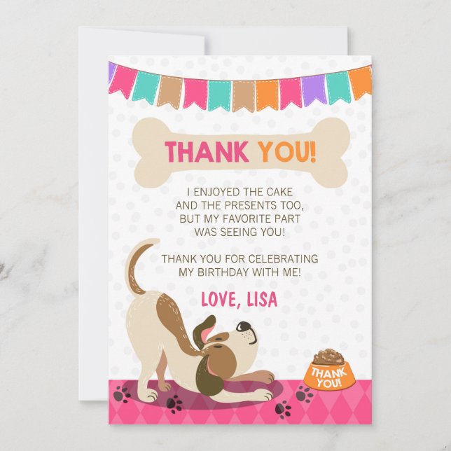 Puppy Birthday Tass-ty Puppy - tackkort Tack Kort (Framsida)