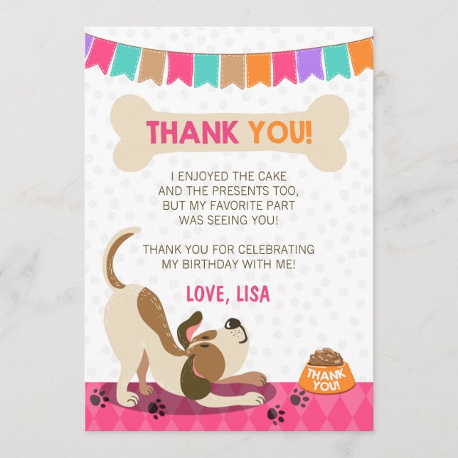 Puppy Birthday Tass-ty Puppy - tackkort Tack Kort (Framsida)