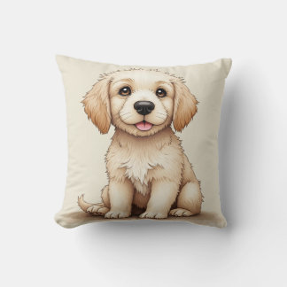 Puppy & bone Pillow (Baby Retriever) Kudde