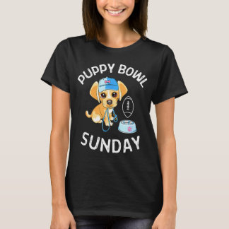 Puppy Bowl Söndag Funny Football T Shirt