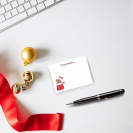 Puppy Bulldog i Santa's Bag Merry Reminders Post-it Block