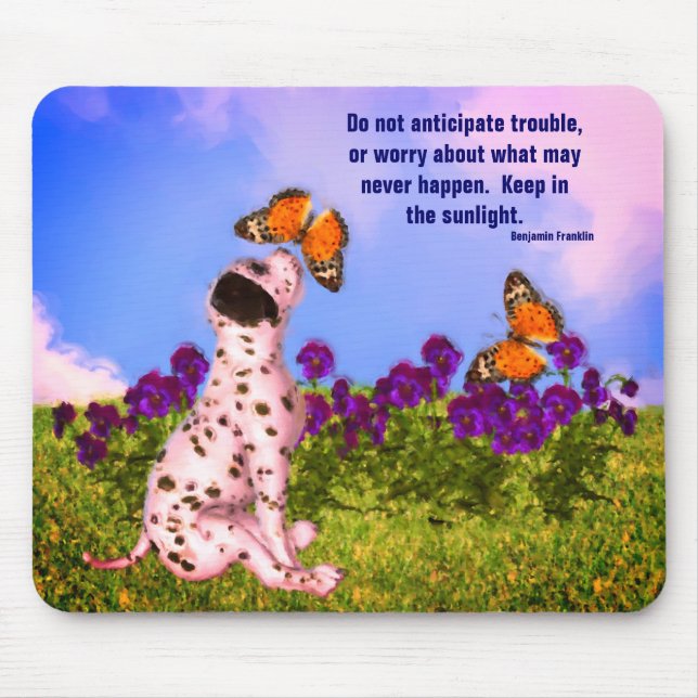 Puppy Butterflies Attitude-citat Musmatta (Framsidan)