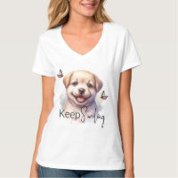 Puppy Butterflies Behålla Smilande Anpassningsbar