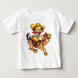 Puppy Cowboy på hans häst T-shirt