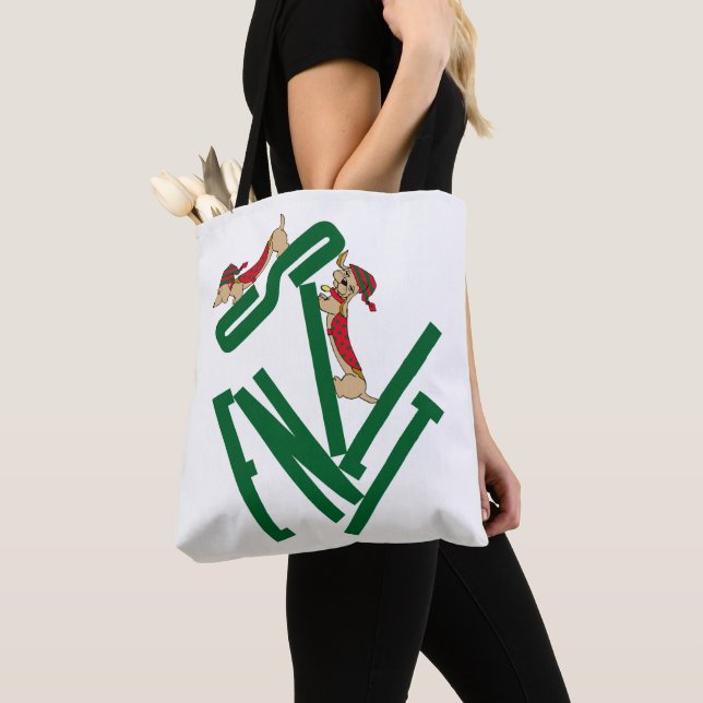 Puppy Dachshund Kärlek Silent - Funny Wiener Hund Tygkasse (Närbild)