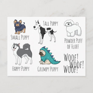 Puppy Dikt Vykort